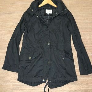 A New Day Navy Blue Utility Jacket w/ Hidden Hood